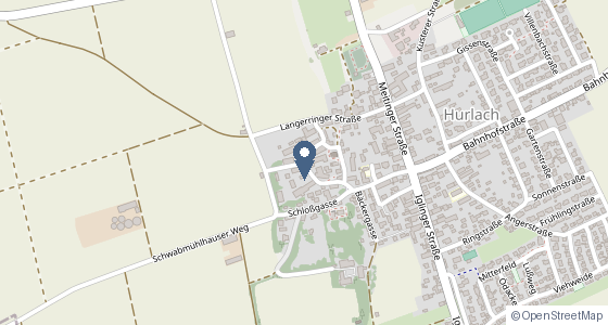 Karte: Bergstraße 9, 86857 Hurlach