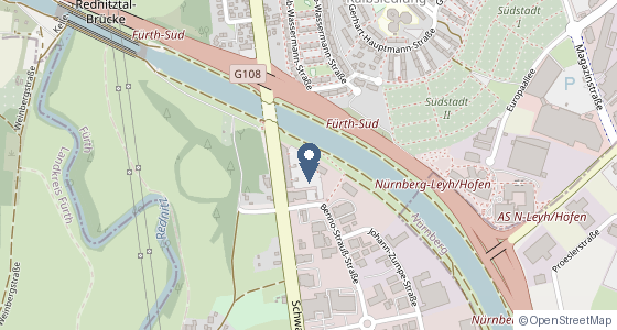 Karte: Benno-Strauß-Straße 7a, Fürth