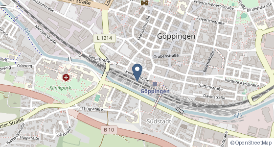 Karte: Bahnhofsplatz 2, 73033 Göppingen