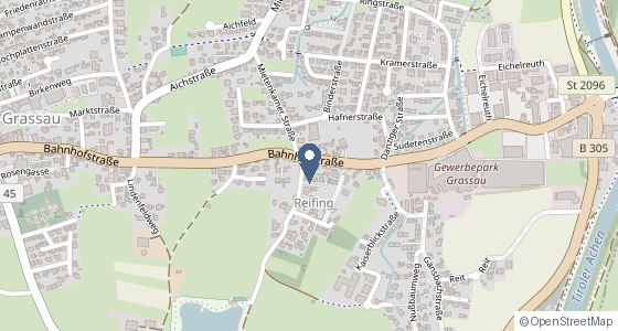 Karte: Reifinger Straße 1, 83224 Grassau