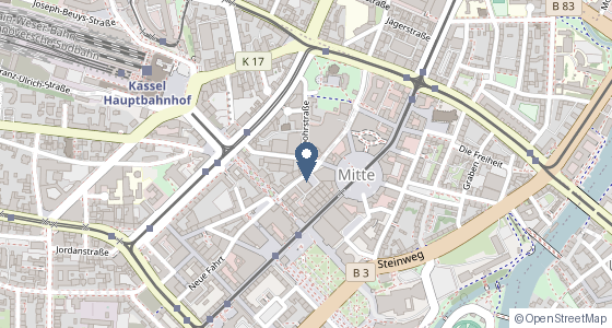 Karte: Kölnische Straße 5, 34117 Kassel