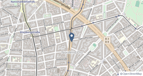 Karte: Friedberger Landstraße 108, 60316 Frankfurt am Main