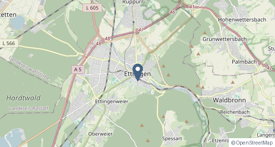 Karte: Einsteintraße 16, 76275 Ettlingen