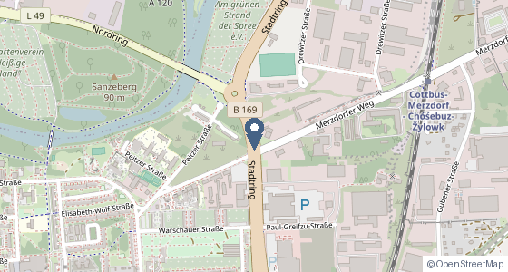 Karte: Stadtring 3a, 03042 Cottbus