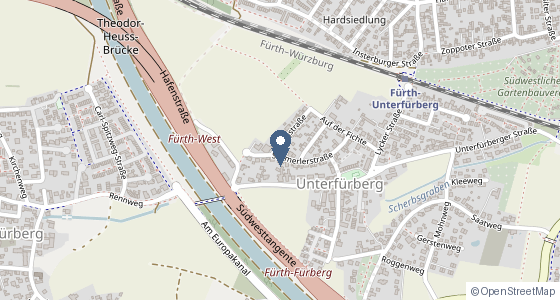 Karte: Schmerlerstraße 36, 90768 Fürth