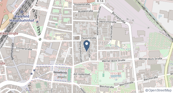 Karte: Markgrafenstraße 3, Bielefeld