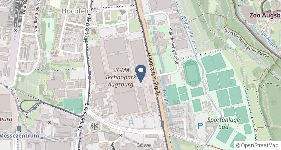 Karte: Werner-von-Siemens-Straße 6, 86159 Augsburg