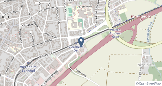 Karte: Heidelberger Straße 84, 68519 Viernheim