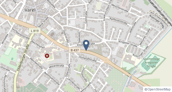 Karte: Elisabethstraße 13, 26316 Varel