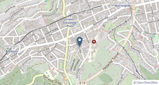 Karte: Schreiberstraße 27, Stuttgart