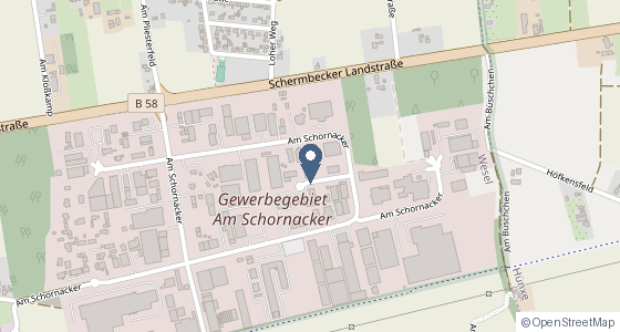 Karte: Am Schornacker 73, Wesel
