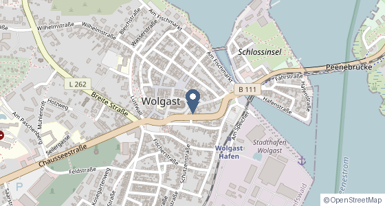 Karte: Burgstraße 10a, Wolgast