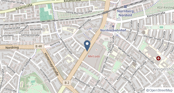 Karte: Äußere Bayreuther Str. 83, 90409 Nürnberg