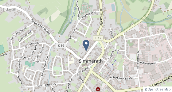 Karte: Schmiedstraße 12, Simmerath