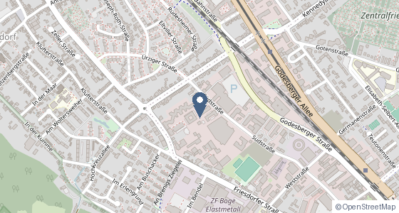 Karte: Südstraße 129 b, Bonn