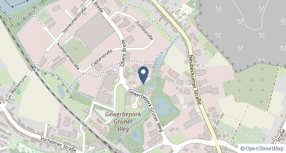 Karte: Gewerbepark Grüner Weg 32, Beckum
