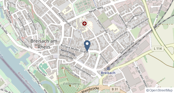 Karte: Rempartstraße 1a, 79206 Breisach am Rhein