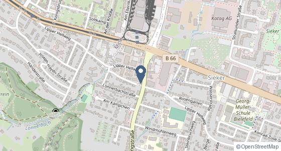 Karte: Osningstraße 12, 33605 Bielefeld