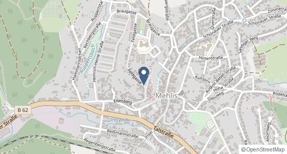 Karte: Geigengasse 14a, 98544 Zella-Mehlis